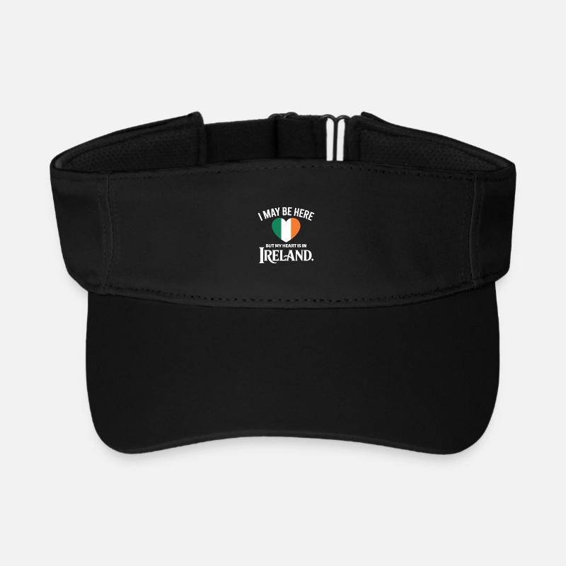 Conception du battement cardiaque irlandais - Visière de sport recyclée - noir