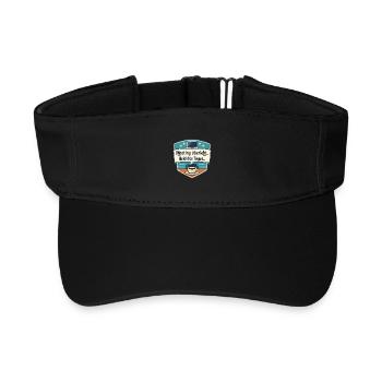 Meeting Überlebt – Held Des Tages Badge - Recyceltes Visor Cap - Schwarz - Vorne