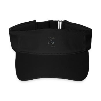 Gott sucht Schiffe- maritim, humorvoll, ermutigend - Recyceltes Visor Cap - Schwarz - Vorne