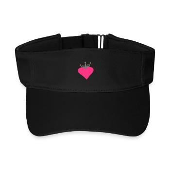 romantisches herz - Recyceltes Visor Cap - Schwarz - Vorne