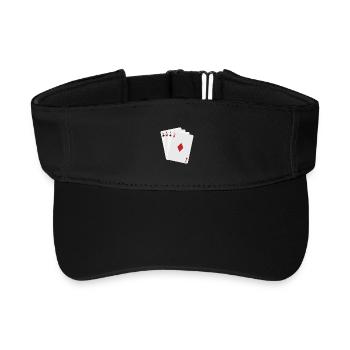 Quatre As Minimalistes - Recyceltes Visor Cap - Schwarz - Vorne