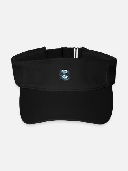 Mountain landscape with lake - Recycled Sun Visor Cap - black