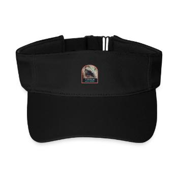Œil de cheval en gros plan – Art expressif - Visière de sport recyclée - noir - Devant