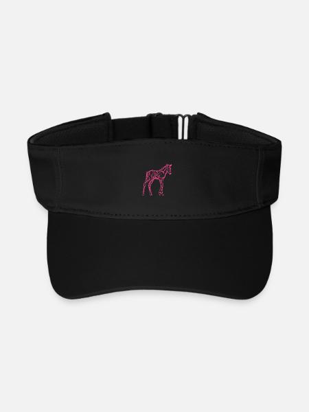 Pferd rosa pink - Recyceltes Visor Cap - Schwarz