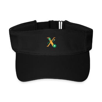 X - Recycled Sun Visor Cap - black - Front