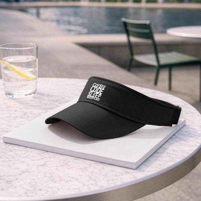 coffee code Programmierer - Informatik Arbeit Logo Recyceltes Visor Cap