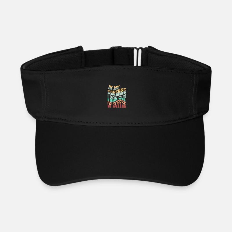 Coffee excuse saying design - Recycled Sun Visor Cap - black