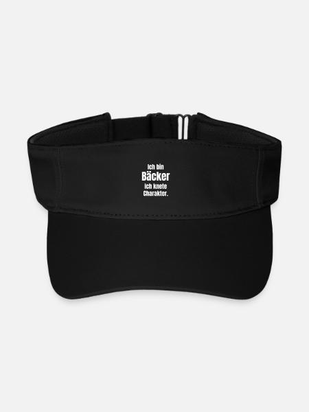 I'm a baker. I knead character. - Recycled Sun Visor Cap - black