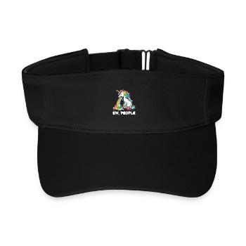 Rainbow Unicorn Spits Rainbow - Recycled Sun Visor Cap - black - Front