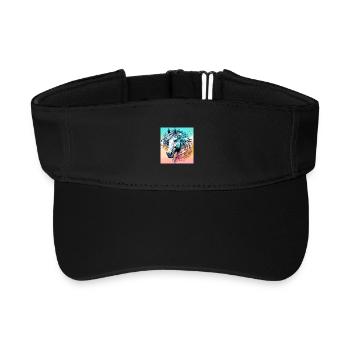 Pferd - Recyceltes Visor Cap - Schwarz - Vorne