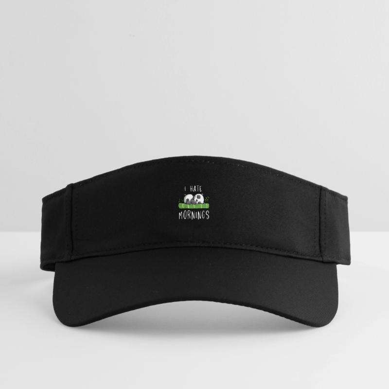 I Hate Mornings - Bambus Panda Bär - Comic Recyceltes Visor Cap