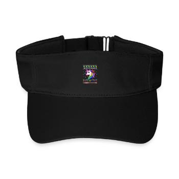Unicorn Christmas - Recycled Sun Visor Cap - black - Front