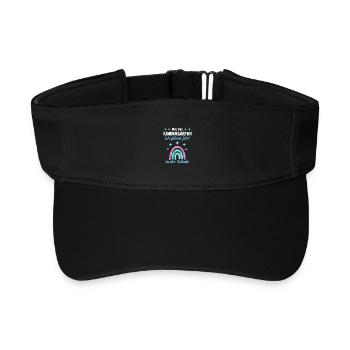 Bye Bye Kindergarten Glitzer Regenboge Einschulung - Recyceltes Visor Cap - Schwarz - Vorne