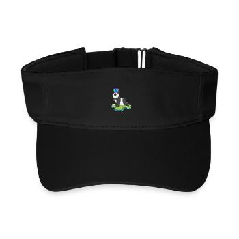 Panda Yoga Fitness Gymnastik - Recyceltes Visor Cap - Schwarz - Vorne