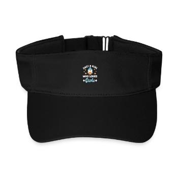 Eule Eulen - Recyceltes Visor Cap - Schwarz - Vorne