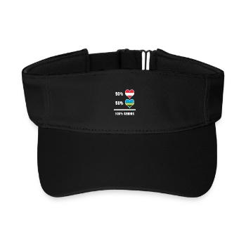 Österreich und Ruanda genial / Geschenk - Recyceltes Visor Cap - Schwarz - Vorne