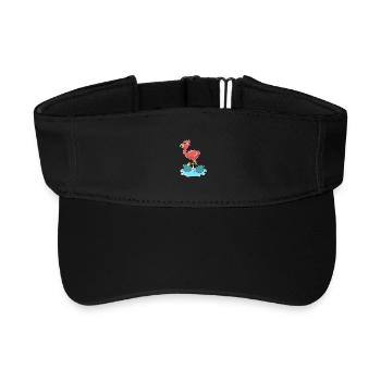 Flamingo Shark Fins - Recycled Sun Visor Cap - black - Front