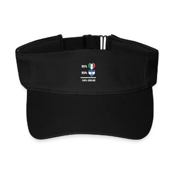 100% fantastic flags for Israel and Italy - Recycled Sun Visor Cap - black - Front