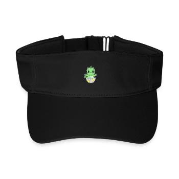Dinosaure oeuf Dino bébé Motif - Visière de sport recyclée - noir - Devant