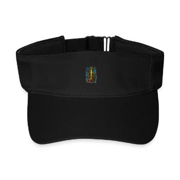Hawaii Music Retro Look - Recycled Sun Visor Cap - black - Front