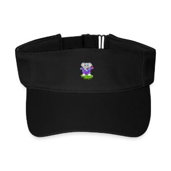 Elefant Clown - Recyceltes Visor Cap - Schwarz - Vorne