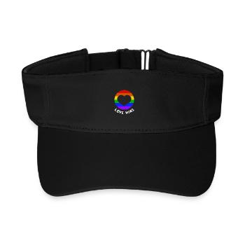 Love wins - Recycled Sun Visor Cap - black - Front