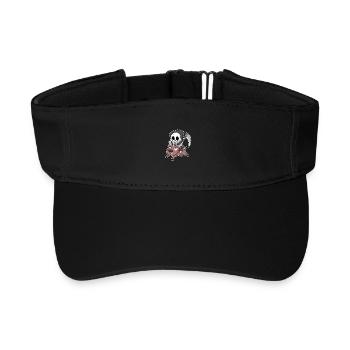 Motif de la vache de la faucheuse - Visière de sport recyclée - noir - Devant