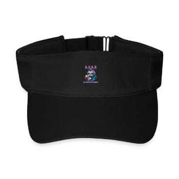 ASAP As Slow As Possible Funny Sloth - Recycled Sun Visor Cap - black - Front