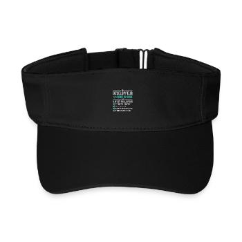 Entwickler, der Code schreibt - Recyceltes Visor Cap - Schwarz - Vorne