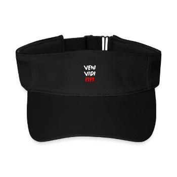 Veni Vidi Vici - Funny Toilet Humor - Recycled Sun Visor Cap - black - Front