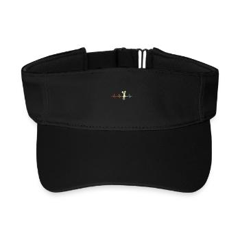 Ligne de cœur de pom-pom girl - Visière de sport recyclée - noir - Devant