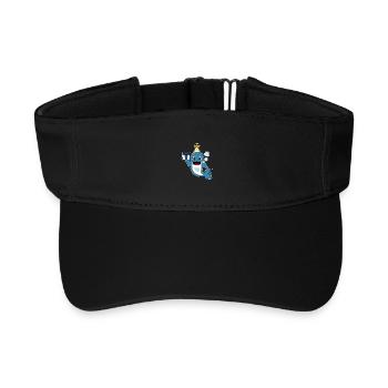 Delfin Geburtstag Partyhut - Recyceltes Visor Cap - Schwarz - Vorne