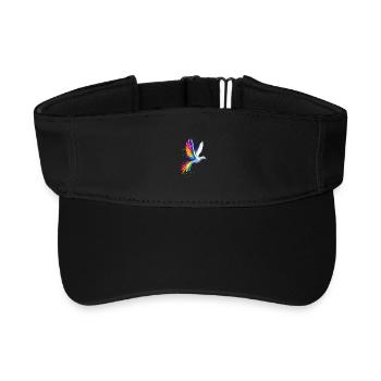 Taube Weiß Frieden Peace Ringeltaube Weiße Tauben - Recyceltes Visor Cap - Schwarz - Vorne