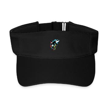 Schwertwal - Recyceltes Visor Cap - Schwarz - Vorne