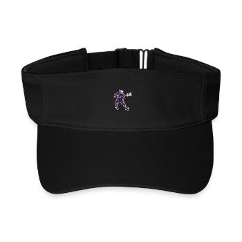 Lacrosse Player Graphics - Recycled Sun Visor Cap - black - Front