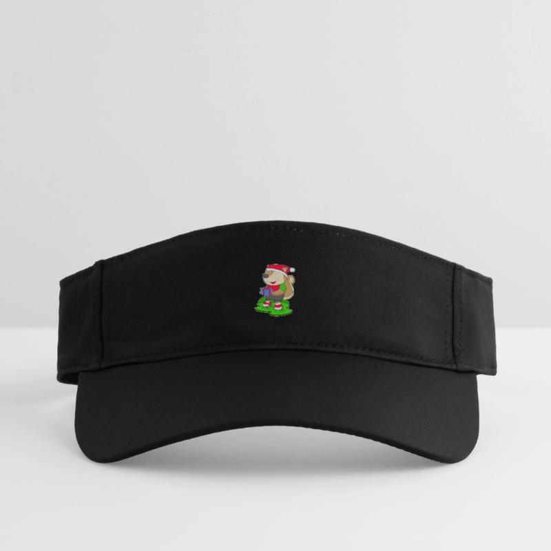 Squirrel Christmas Inline skating Recycled Sun Visor Cap