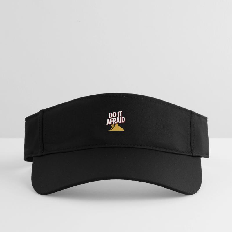 Do It Afraid Courage Development Motivation Recycled Sun Visor Cap