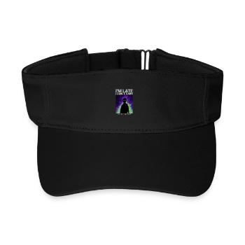 Im Late I Dont Care Spruch Gamer Phonk Aesthetic - Recycled Sun Visor Cap - black - Front