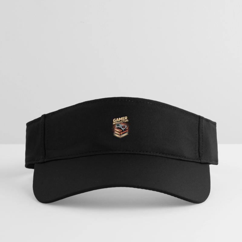 Gamer Intellectual Controller Book Stack Recycled Sun Visor Cap