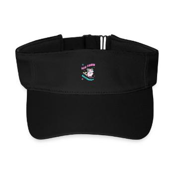 Licorne au ski - Design hivernal - Visière de sport recyclée - noir - Devant
