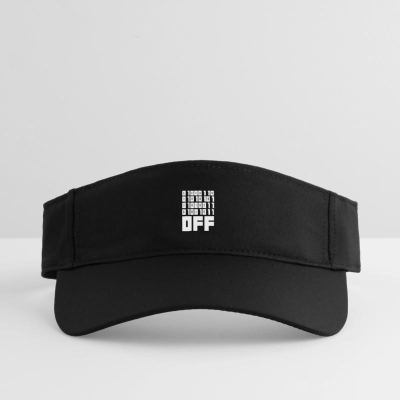 Binary Code F**k OFF – Nerd Humor & Geek Code Recycled Sun Visor Cap