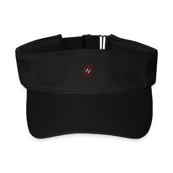 Dänemark Kralle Grunge Dannebrog Flagge Kratzer - Recyceltes Visor Cap - Schwarz - Vorne