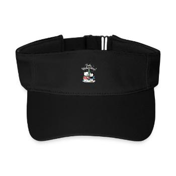 Eisbär Pinguin Weihnachtspullover süß Weihnachten - Recyceltes Visor Cap - Schwarz - Vorne