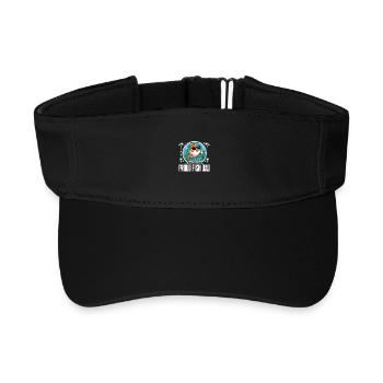 Fischzüchter Aquarianer Fischzucht Proud Fish Dad - Recyceltes Visor Cap - Schwarz - Vorne