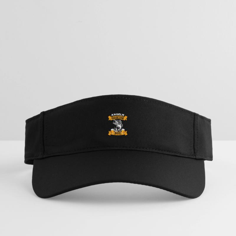 Fishing and Beer: Problem Solving, Angler Saying Recycled Sun Visor Cap