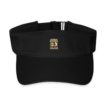 Sonne Mond Total Eclipse Spruch - Recyceltes Visor Cap - Schwarz - Vorne
