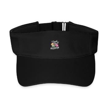 Macaron French Desserts - Recycled Sun Visor Cap - black - Front