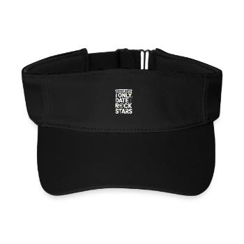 Festival Sorry Boys I Only Date Rock Stars Groupie - Recycled Sun Visor Cap - black - Front
