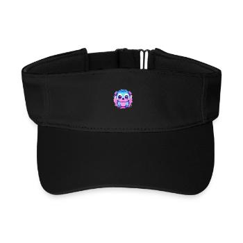 Kunterbuntes Kuschelmonster - Recyceltes Visor Cap - Schwarz - Vorne