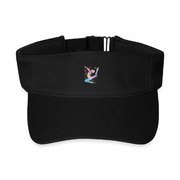 Gymnastics Floor Artistic Gymnastics - Recycled Sun Visor Cap - black - Front